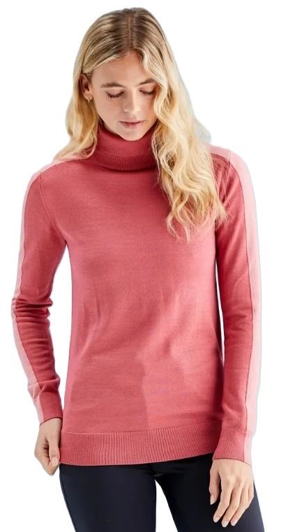 PING Lockett Roll neck maglione da donna, rosa/rosa tenue