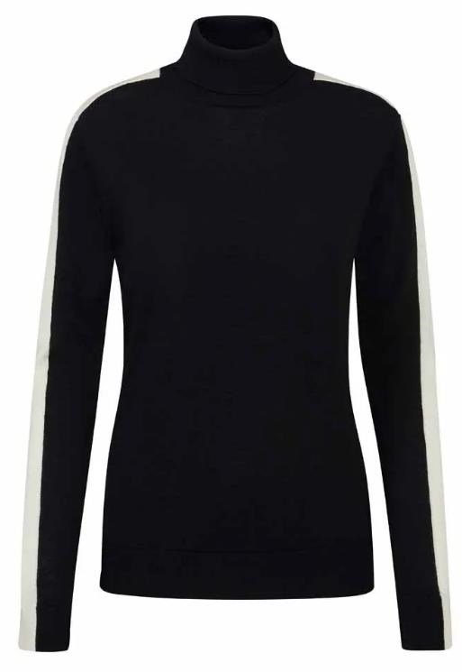 PING Lockett Roll neck maglione da donna, nero/chalk