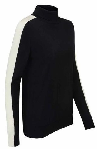 PING Lockett Roll neck maglione da donna, nero/chalk