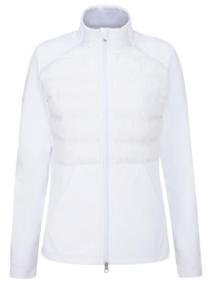 PING Clare Zoned fleece giacca da donna, bianca