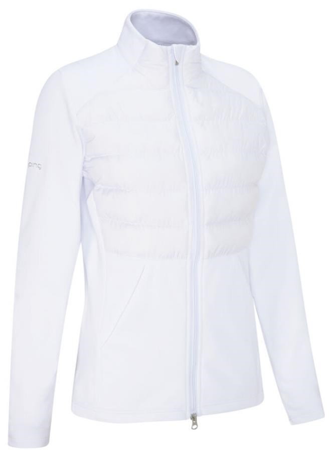 PING Clare Zoned fleece giacca da donna, bianca