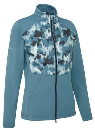 PING Clare Zoned fleece giacca da donna, blue fusion/navy multi