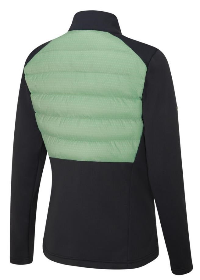PING Clare Zoned fleece giacca donna, black/eucalyptus multi