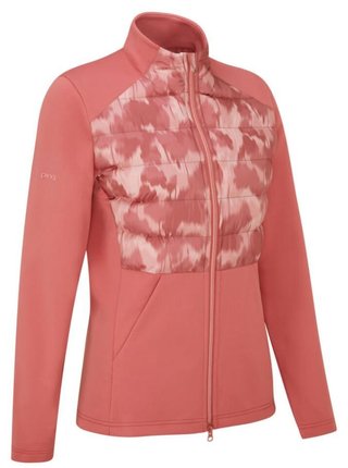 PING Clare Zoned fleece giacca da donna, rosa/rose multi