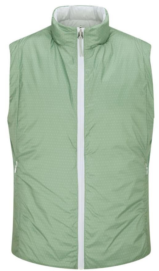 PING Samantha Clo® insulated reversible gilet da donna, bianco/eucalyptus multi