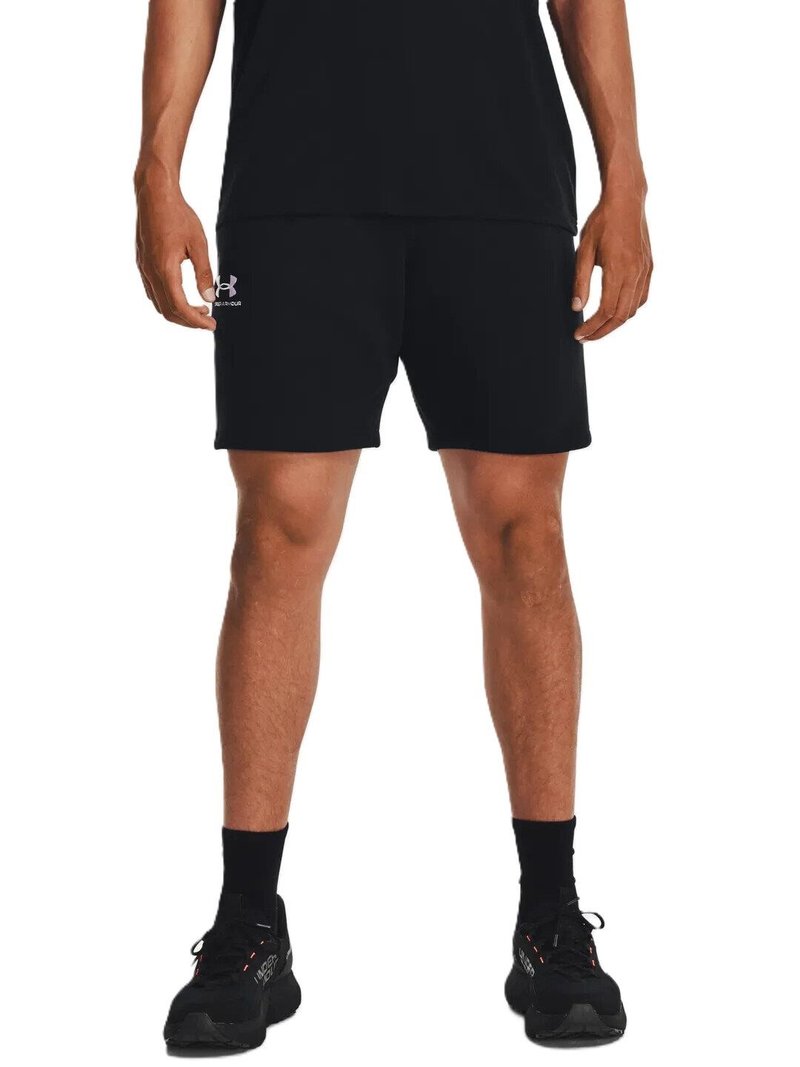 Under Armour Essential Fleece pantaloncini da uomo, nero/bianco