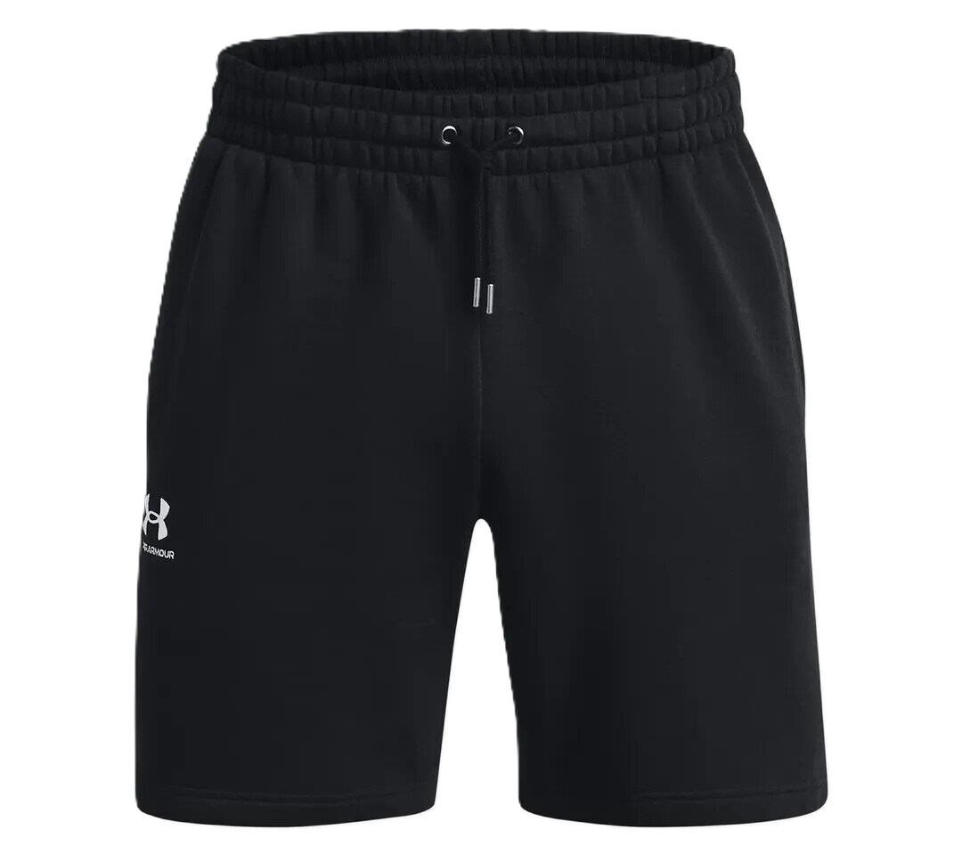 Under Armour Essential Fleece pantaloncini da uomo, nero/bianco