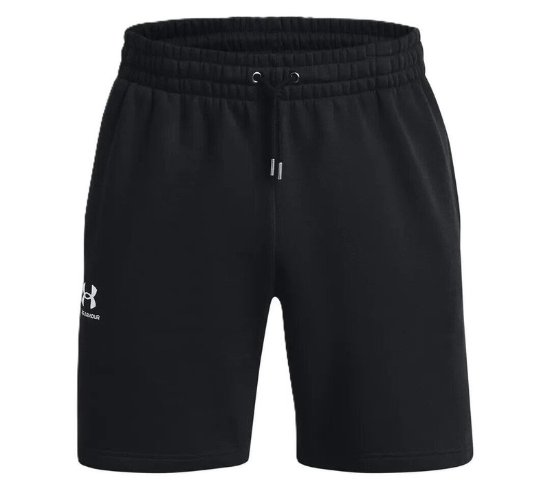 Under Armour Essential Fleece pantaloncini da uomo, nero/bianco