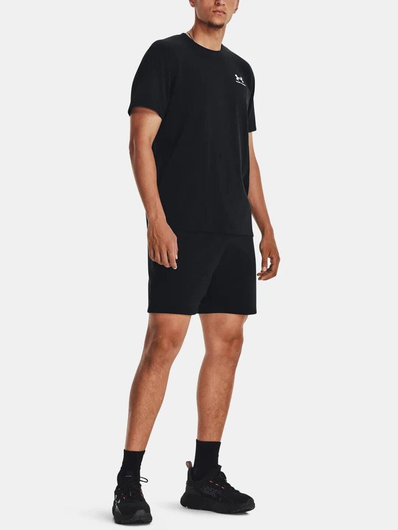 Under Armour Essential Fleece pantaloncini da uomo, nero/bianco
