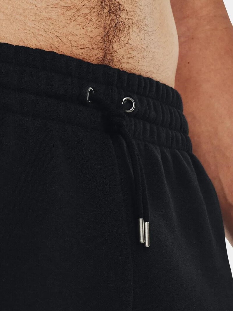 Under Armour Essential Fleece pantaloncini da uomo, nero/bianco