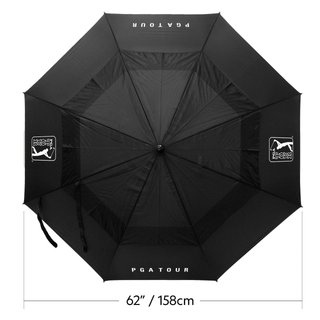 PGA Tour Windproof Double Canopy ombrello 62", nero