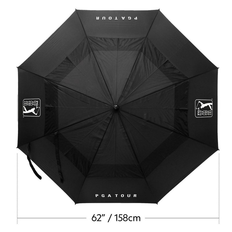 PGA Tour Windproof Double Canopy ombrello 62", nero