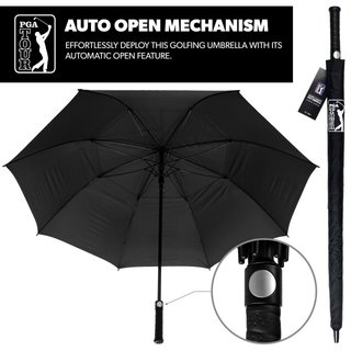 PGA Tour Windproof Double Canopy ombrello 62", nero
