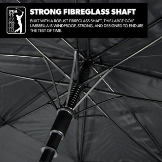 PGA Tour Windproof Double Canopy ombrello 62", nero