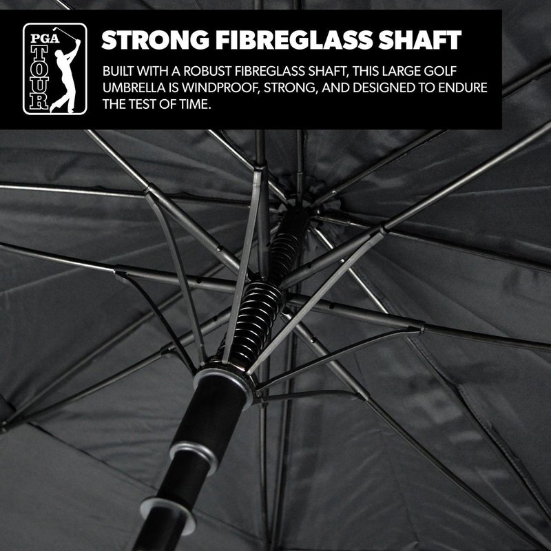 PGA Tour Windproof Double Canopy ombrello 62", nero