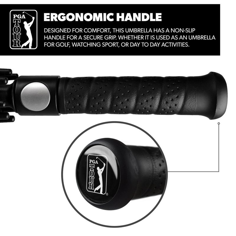 PGA Tour Windproof Double Canopy ombrello 62", nero