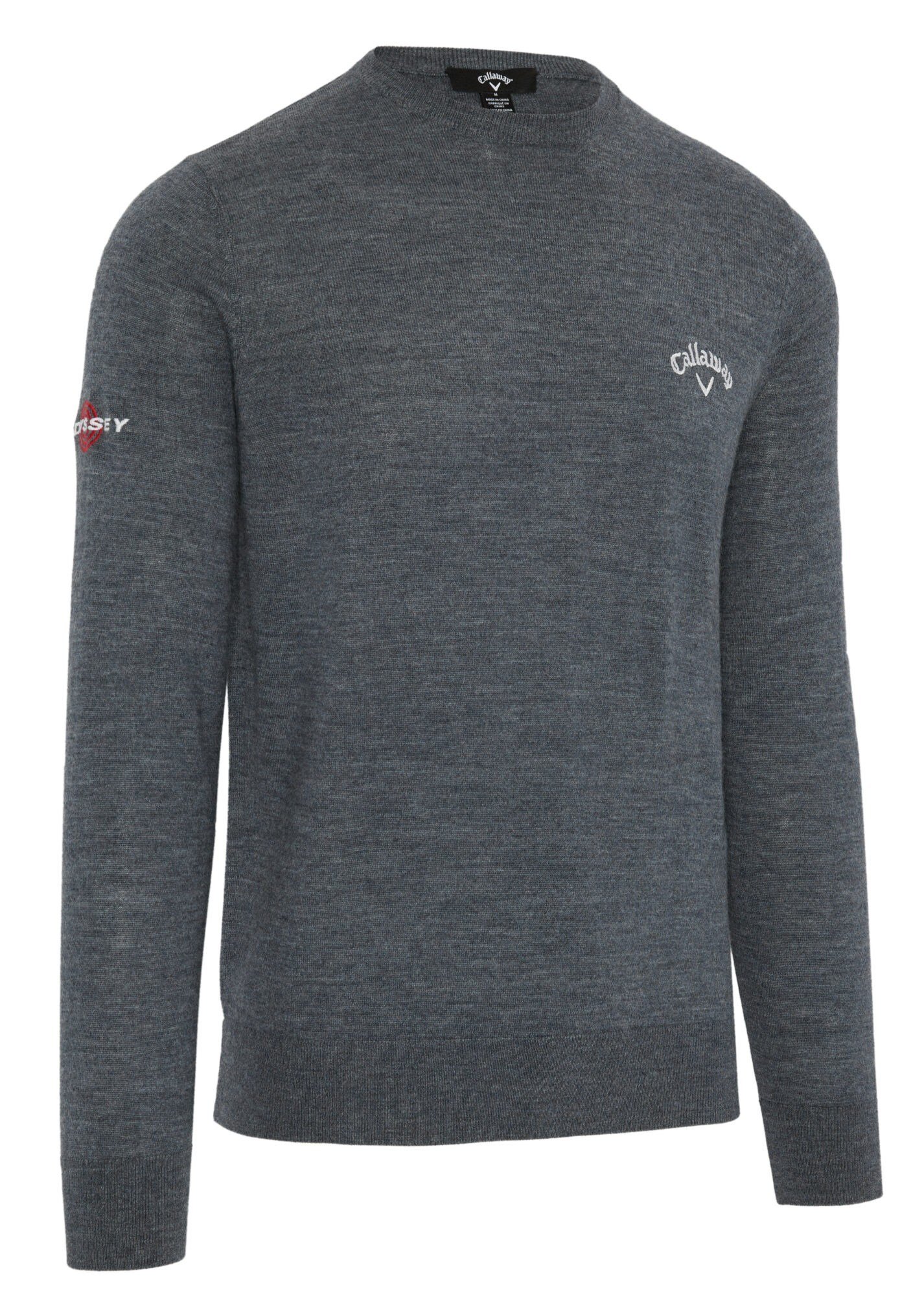 Callaway Crew Neck Merino Mix maglione da uomo, steel heather