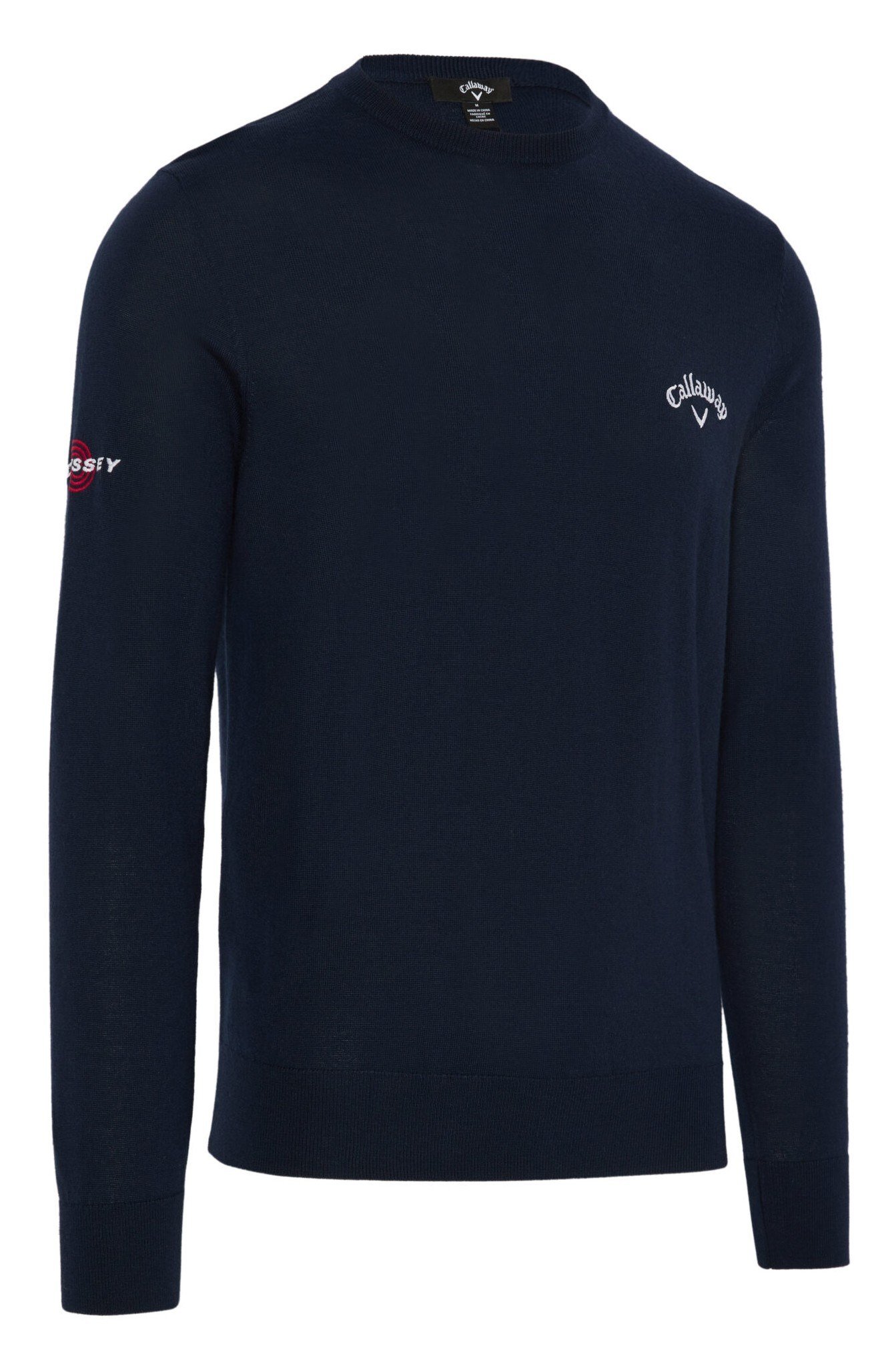 Callaway Crew Neck Merino Mix maglione da uomo, blu navy