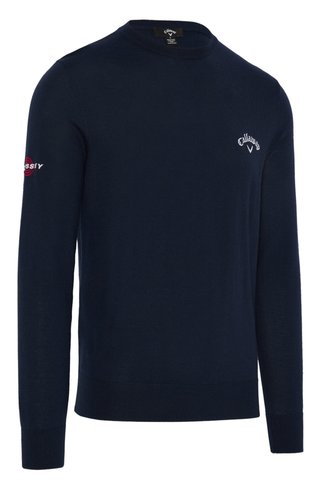 Callaway Crew Neck Merino Mix maglione da uomo, blu navy
