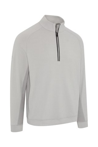 Callaway Brushed Rib 1/4 Zip felpa da uomo, concrete
