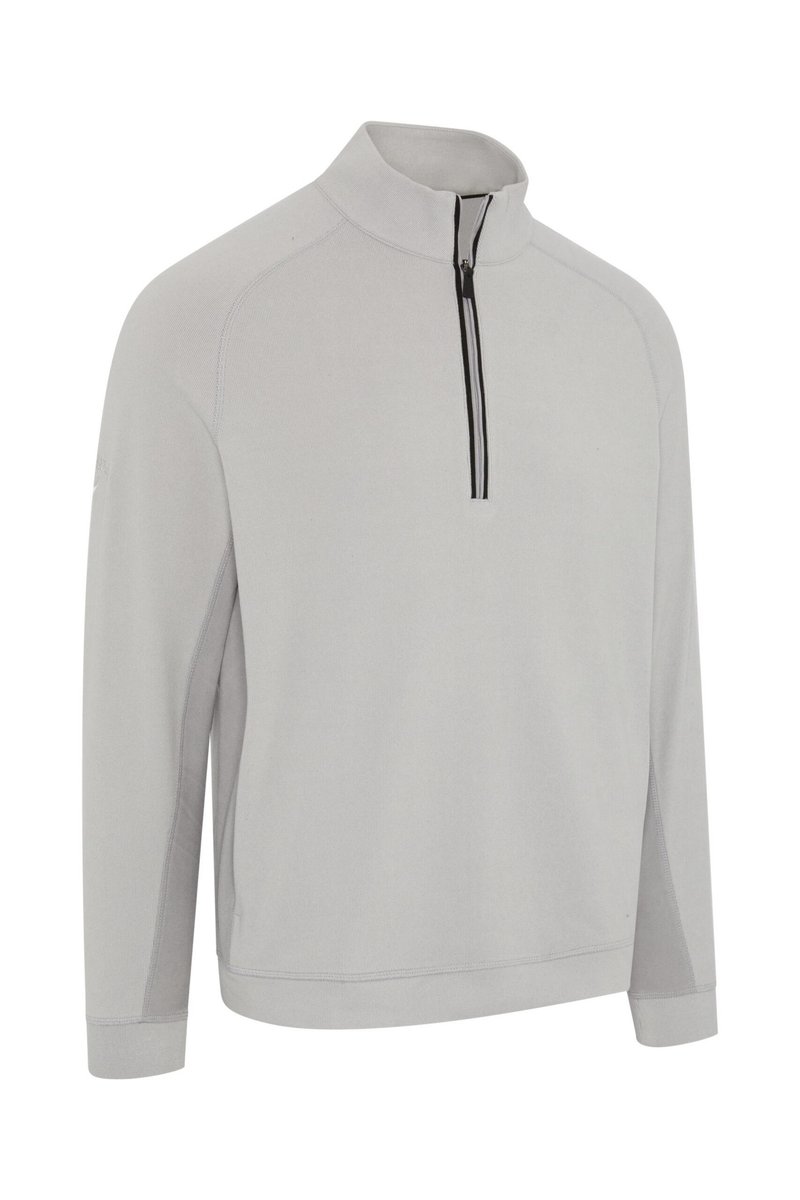 Callaway Brushed Rib 1/4 Zip felpa da uomo, concrete