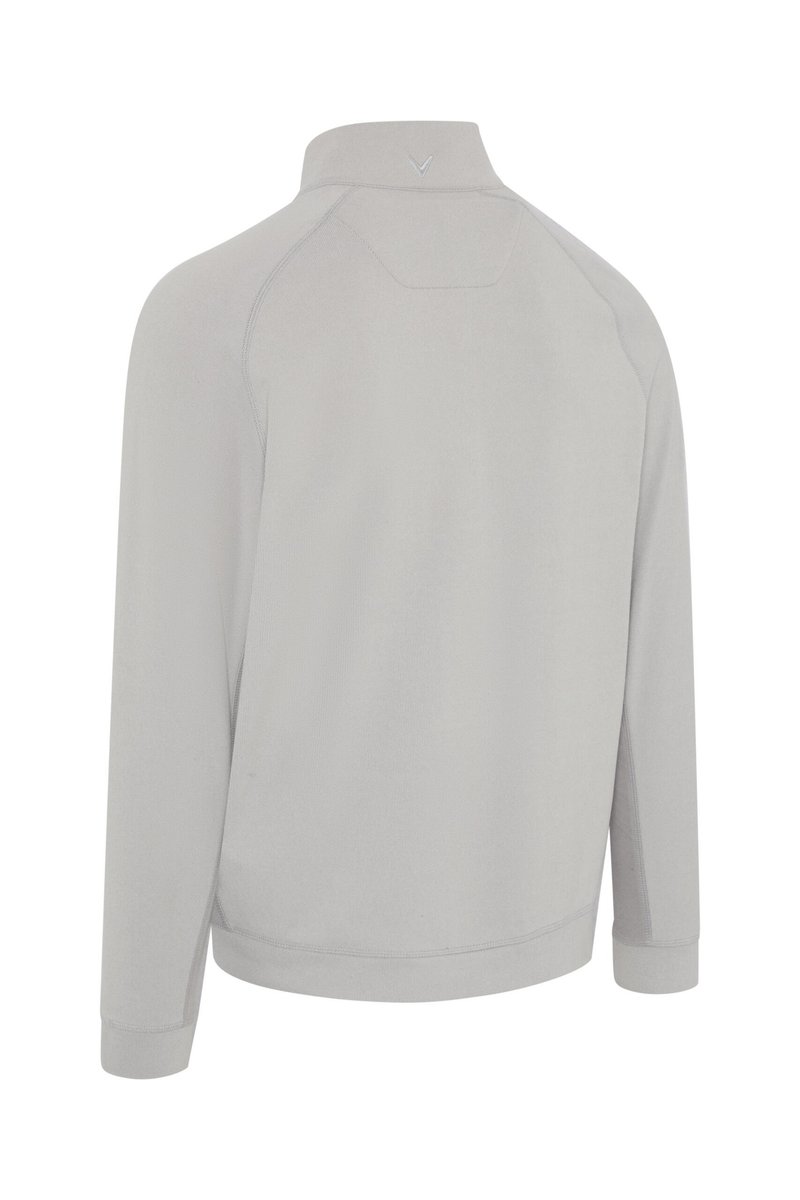 Callaway Brushed Rib 1/4 Zip felpa da uomo, concrete