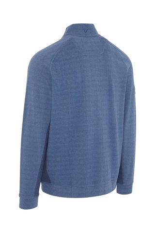 Callaway Brushed Rib 1/4 Zip felpa da uomo, peacoat heather