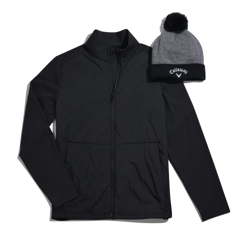 Callaway Mixed Media Full Zip giacca da uomo, caviar