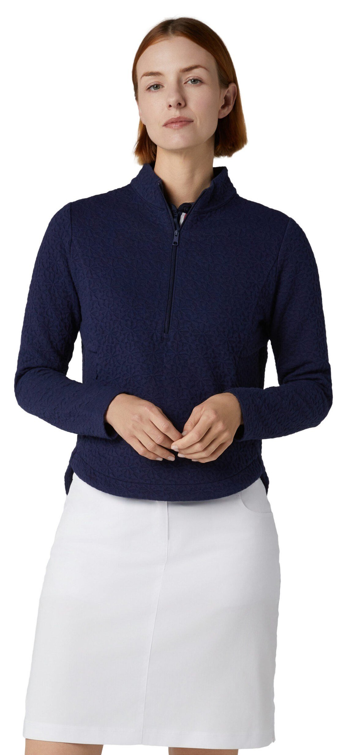 Callaway 1/2 Zip Quilted Knit felpa da donna, peacoat