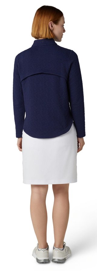 Callaway 1/2 Zip Quilted Knit felpa da donna, peacoat