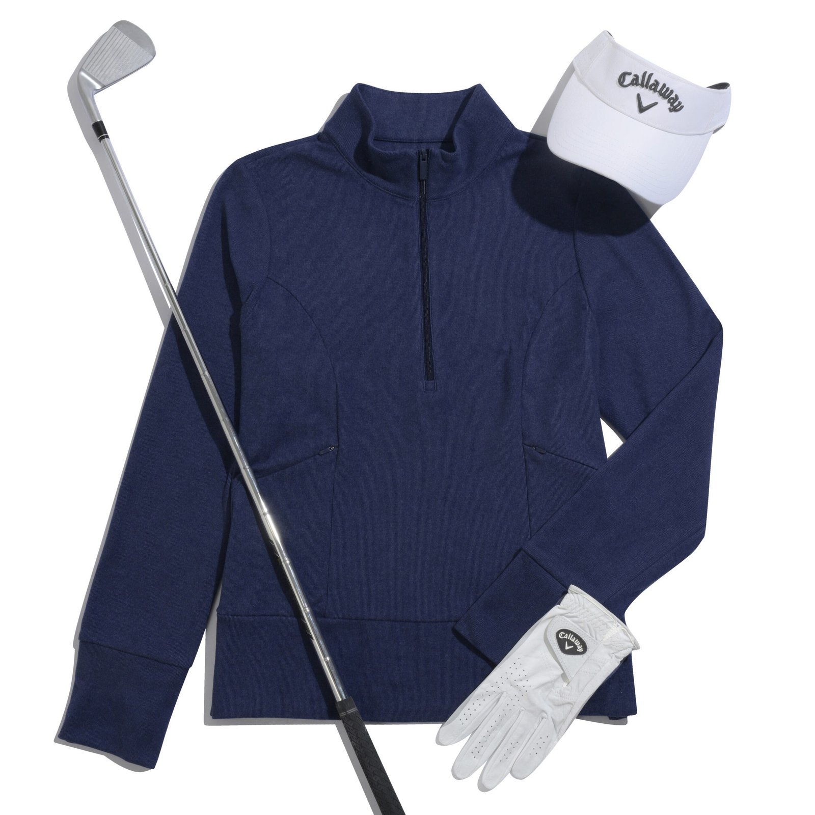 Callaway 1/2 Zip Soft Touch felpa donna, peacoat
