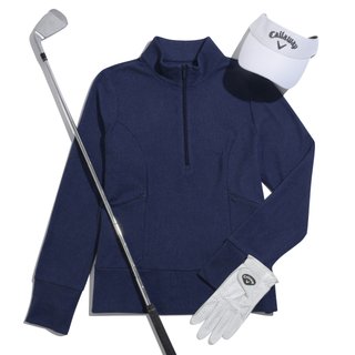 Callaway 1/2 Zip Soft Touch felpa donna, peacoat