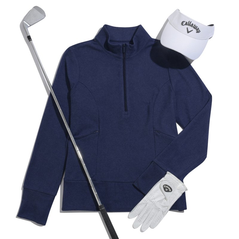 Callaway 1/2 Zip Soft Touch felpa donna, peacoat