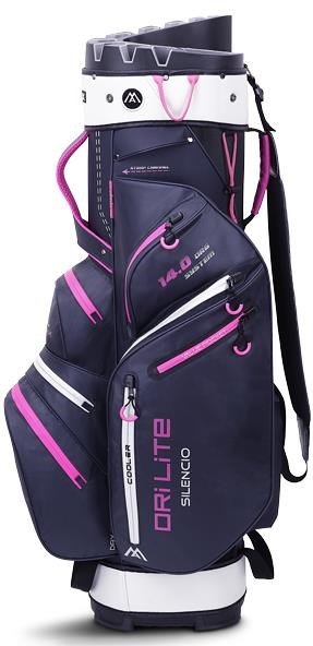 Big Max Dri Lite Silencio 2 Organizer cart bag, steel blue/argento/fuchsia