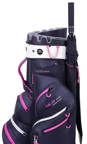 Big Max Dri Lite Silencio 2 Organizer cart bag, steel blue/argento/fuchsia