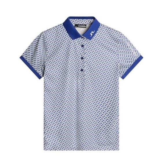 J.Lindeberg Tour Tech Print polo da donna, tour geo moonbeam