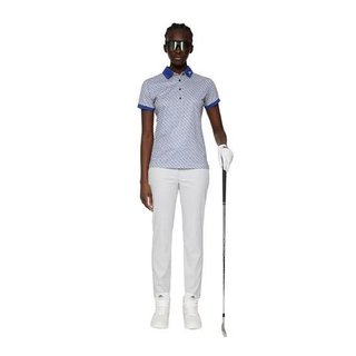 J.Lindeberg Tour Tech Print polo da donna, tour geo moonbeam