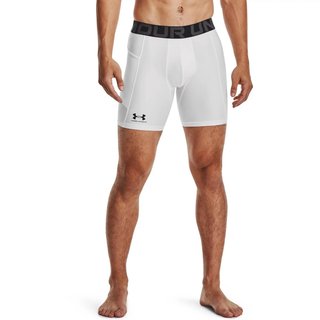 Under Armour HeatGear Shorts boxer da uomo in compressione, bianco