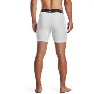 Under Armour HeatGear Shorts boxer da uomo in compressione, bianco
