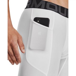 Under Armour HeatGear Shorts boxer da uomo in compressione, bianco