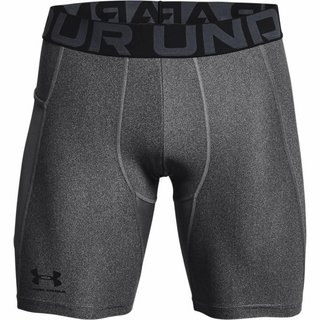 Under Armour HeatGear Shorts boxer da uomo in compressione, carbon heather/black