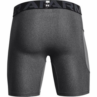 Under Armour HeatGear Shorts boxer da uomo in compressione, carbon heather/black