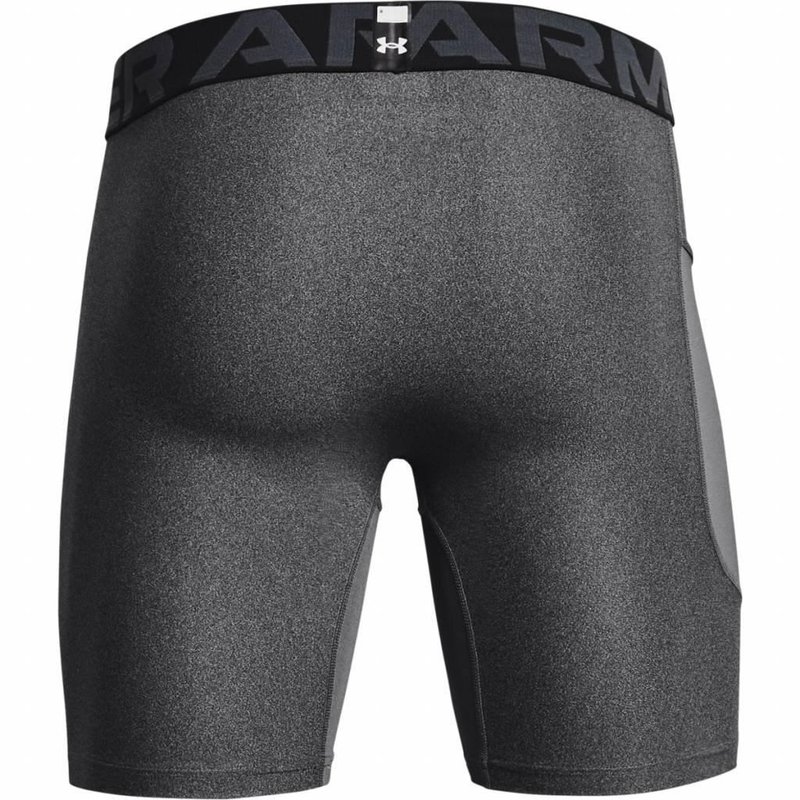 Under Armour HeatGear Shorts boxer da uomo in compressione, carbon heather/black