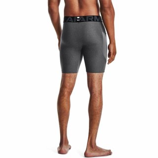 Under Armour HeatGear Shorts boxer da uomo in compressione, carbon heather/black