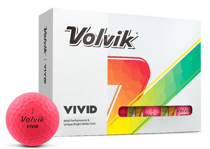 Volvik VIVID palline da golf, rosa