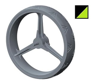 Big Max SPARE PART - Big Max Rear wheel (1PC) accessorio per carrello, verde