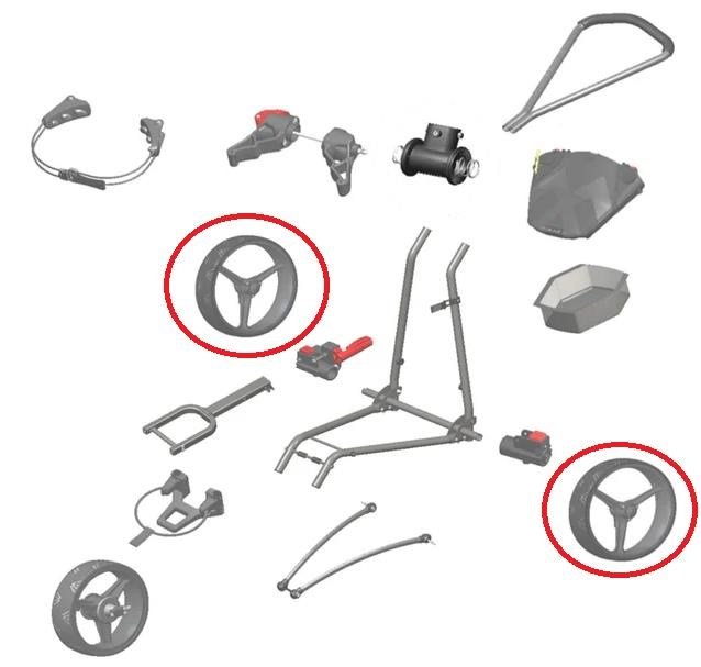 Big Max SPARE PART - Big Max Rear wheel (1PC) accessorio per carrello, verde