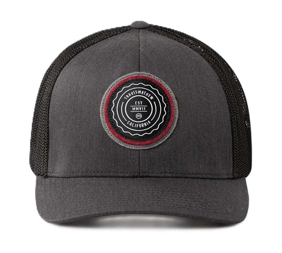Travis Mathew The Patch cappellino da uomo, heather grey pinstripe