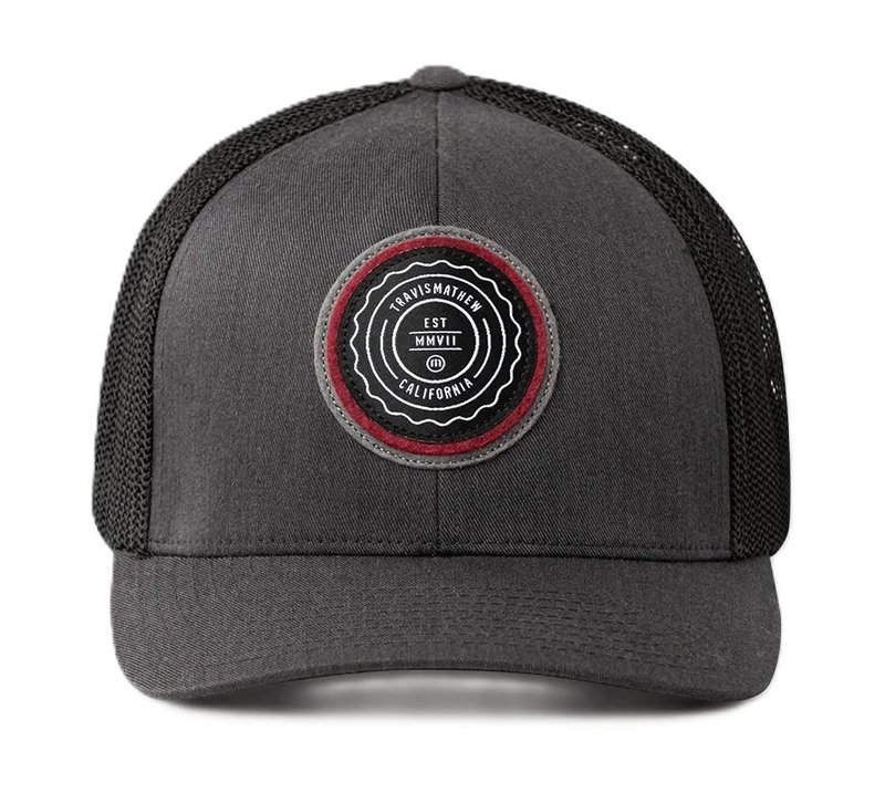 Travis Mathew The Patch cappellino da uomo, heather grey pinstripe