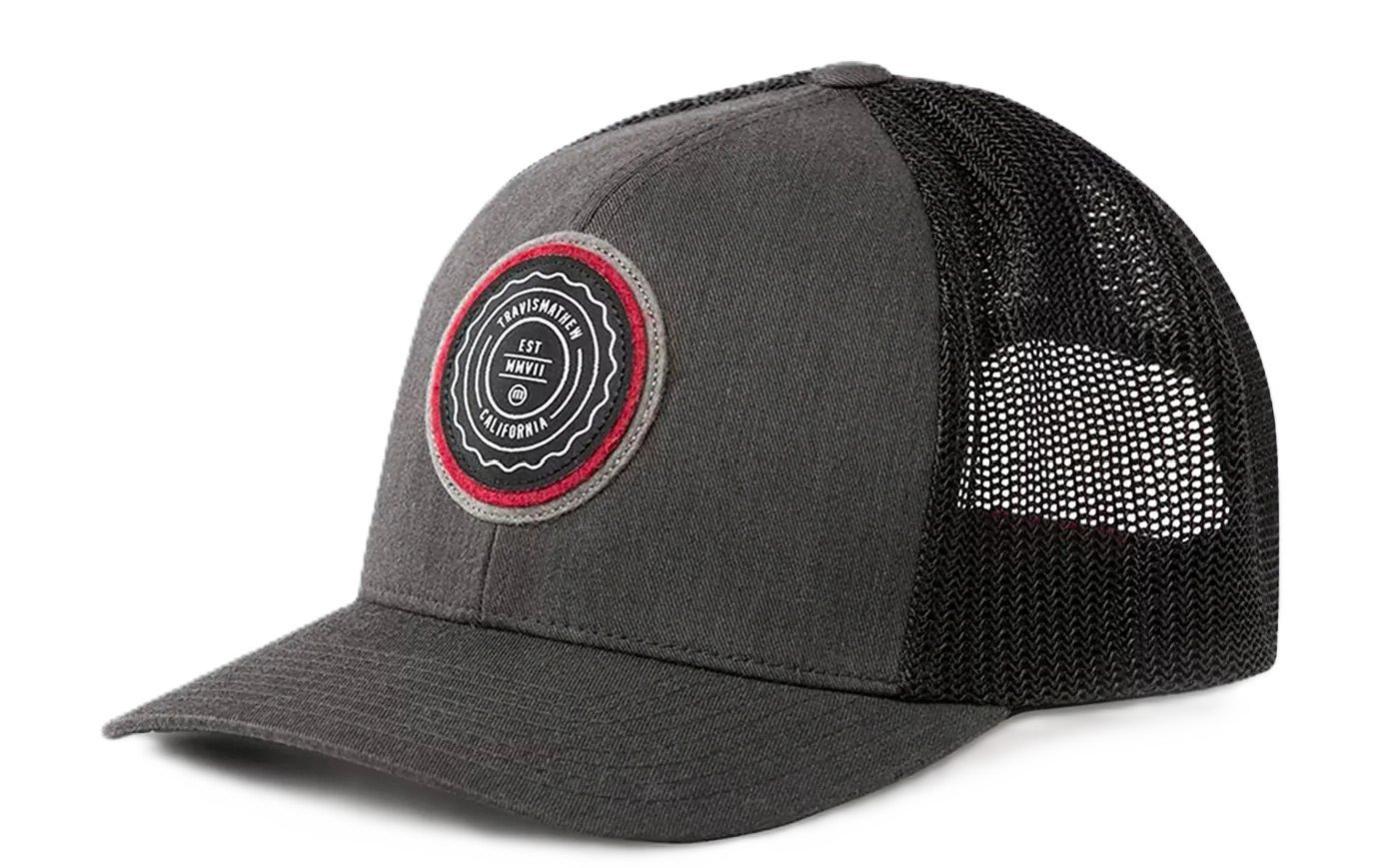 Travis Mathew The Patch cappellino da uomo, heather grey pinstripe